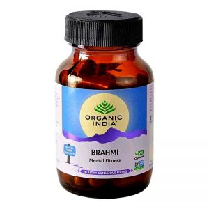 Brahmi - koncentrácia a pamäť BIO 60 kapsúl Organic India sklenená dóza