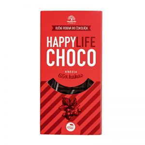 Čokoláda CHOCO 65% kakao s Ríbezľami BIO 70g Happylife