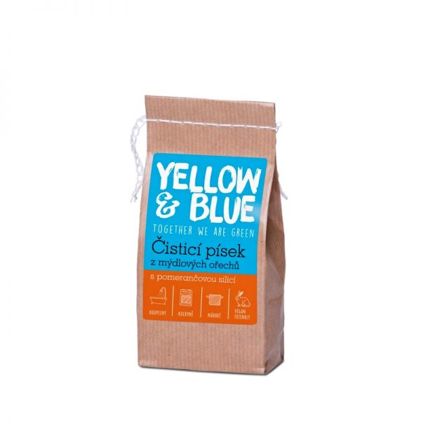Čistiaci piesok z mydlových orechov 250 g Yellow & Blue - Tierra Verde