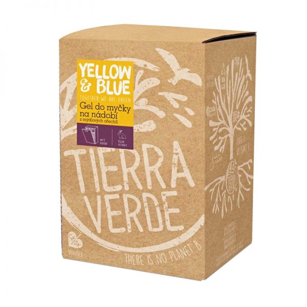 Gél do umývačky riadu z mydlových orechov bag in box 5 L Yellow & Blue - Tierra Verde