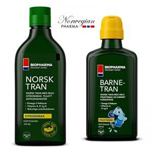 Norwegian Pharma Rybí olej NORSK TRAN a BARNE TRAN BIOPHARMA