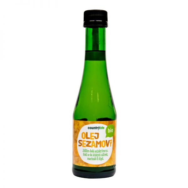 Olej Sezamový BIO 200ml Country Life sklenená fľaša