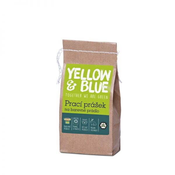 Prací prášok z mydlových orechov na farebnú bielizeň 250 g Yellow & Blue - Tierra Verde