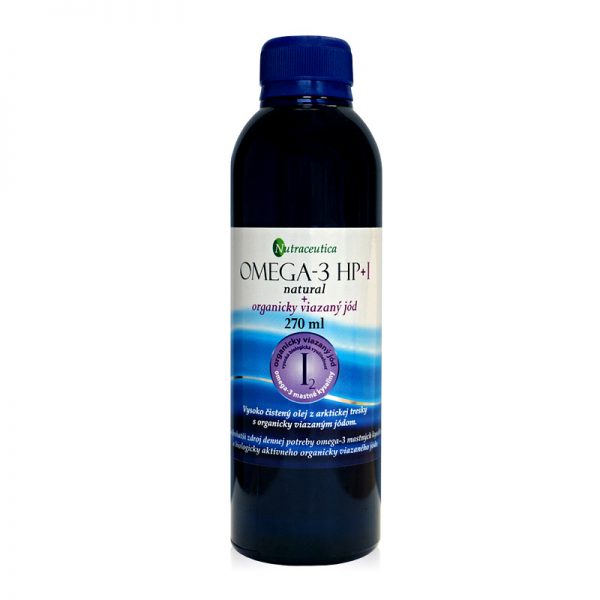 Rybí olej OMEGA-3 HP+I natural s jódom 270 ml Nutraceutica
