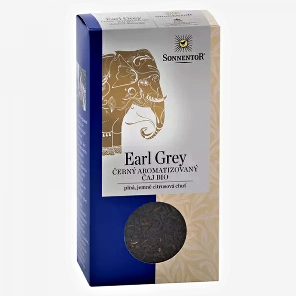Čierny čaj Earl Grey sypaný BIO 90g Sonnentor krabička