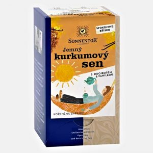Jemný Kurkumový sen, korenistý čaj porciovaný BIO 27g Sonnentor krabička