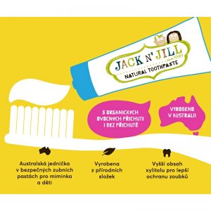 Prírodné zubné pasty nechtíkové Jack N' Jill 50g