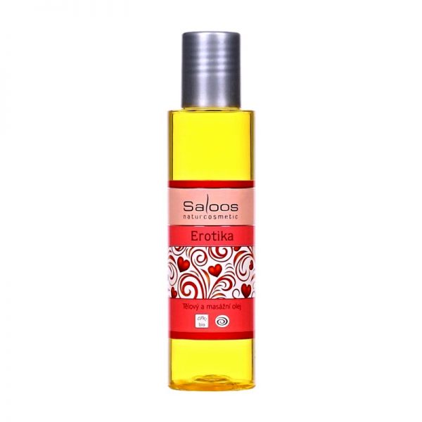 Telový a masážny olej Erotika BIO 125 ml Saloos