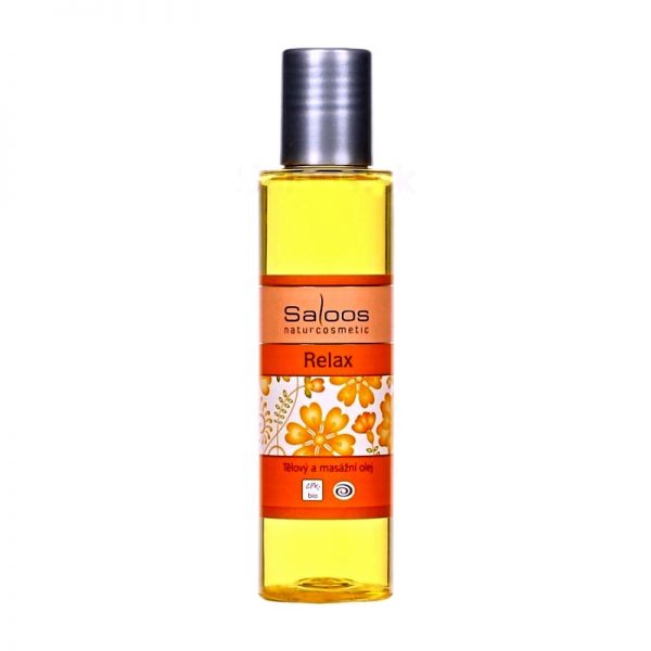 Telový a masážny olej Relax BIO 125 ml Saloos