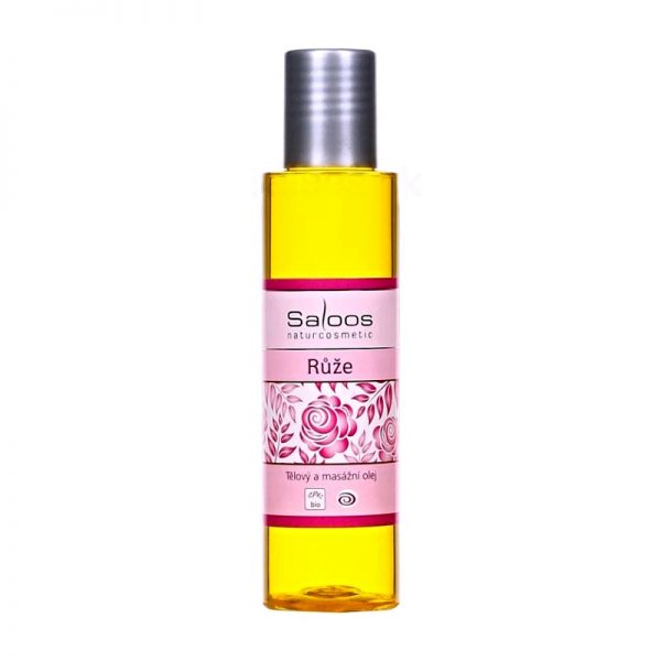 Telový a masážny olej Ruža BIO 125 ml Saloos