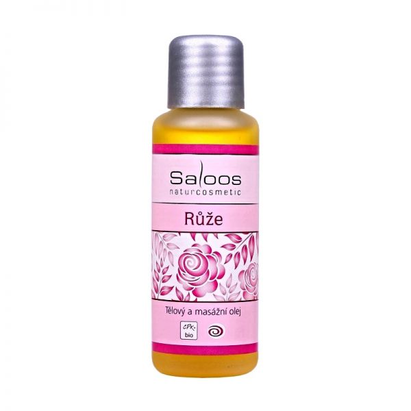 Telový a masážny olej Ruža BIO 50 ml Saloos