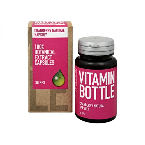 Vitamin Bottle CRANBERRY - BRUSNICA Natural 30 kapsúl