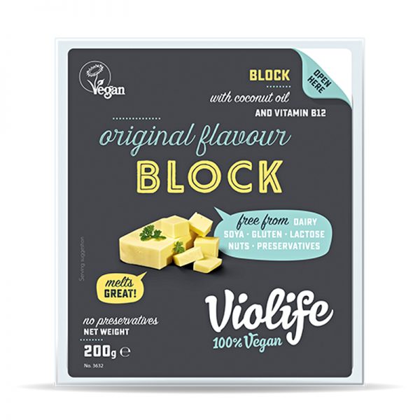 Rastlinný syr Block Original 200g Violife plastový obal