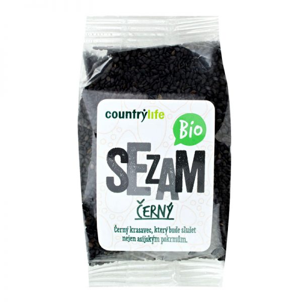 Sezam čierny nelúpaný BIO 100g Country Life plastový sáčok