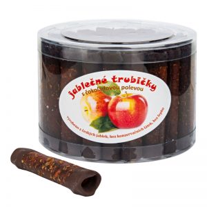 Trubičky jablkové s čokoládovou polevou 450g Trutna 45ks v plastovej dóze