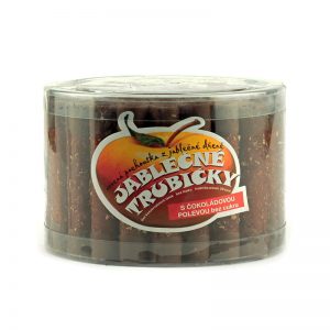 Trubičky jablkové s čokoládovou polevou bez cukru 450g Trutna 45ks v plastovej dóze
