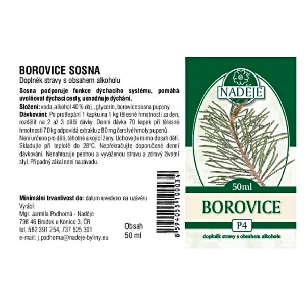 Naděje Borovica lesná - tinktúra z pupeňov 50 ml