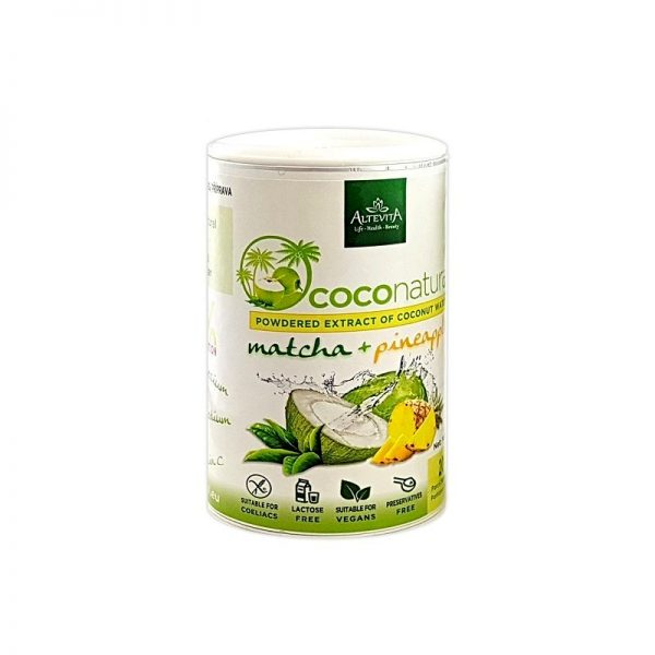 COCO natural – MATCHA – PINEAPPLE práškový extrakt 140 g ALTEVITA