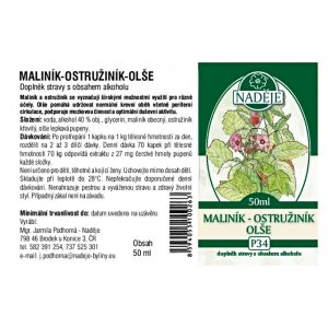 Naděje Malina - Černica - Jelša - tinktúra z pupeňov 50 ml