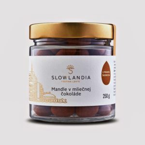 Mandle v mliečnej čokoláde 250g SLOWLANDIA