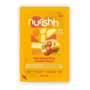 Plátkový rastlinný syr Cheddar 120 g Nurishh
