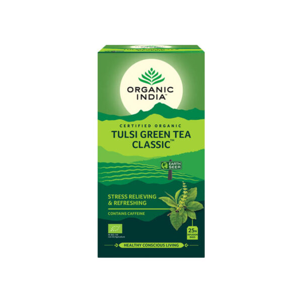 Čaj Tulsi so zeleným čajom 25 ks Organic India